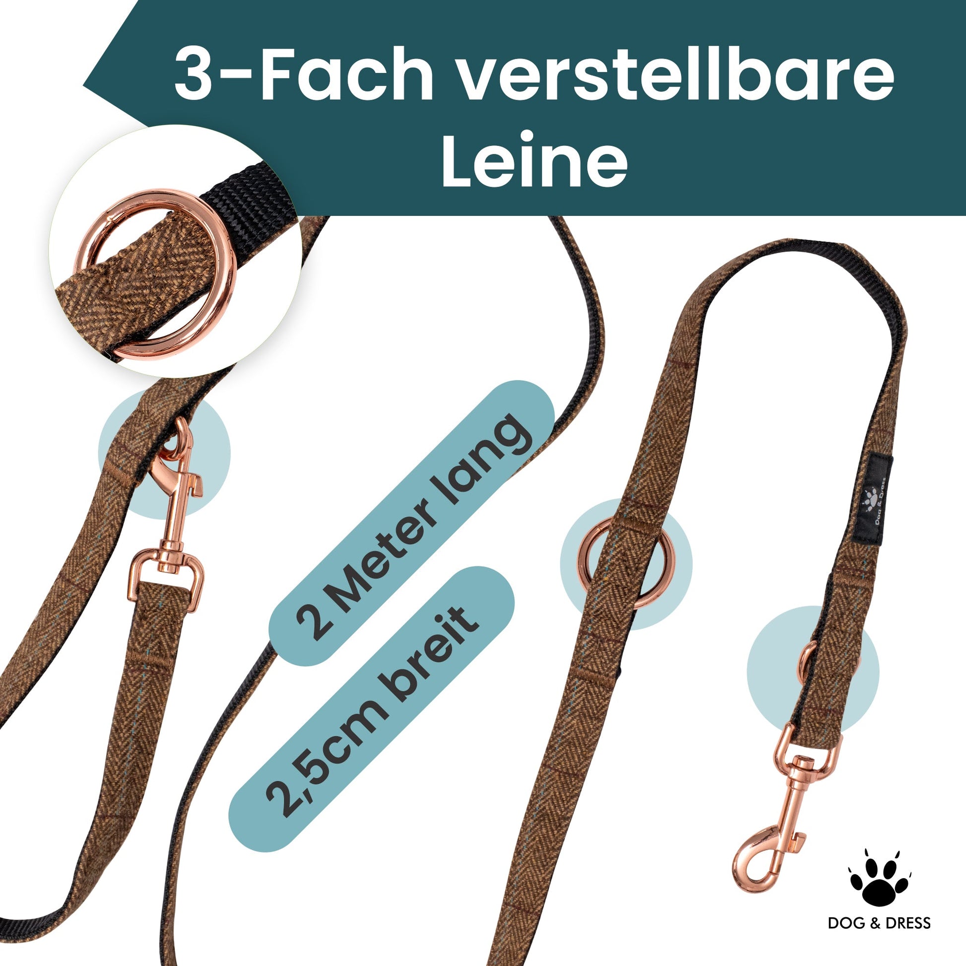 Hundegeschirr + Leine Set "Argos" inkl. Geschenkbox - Dog & Dress